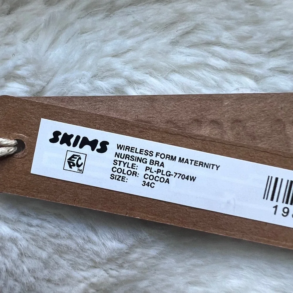 Skims Wireless Form Maternity Nursing Bra Cocoa Brown Size 34C PL-PLG-7704W NWT
